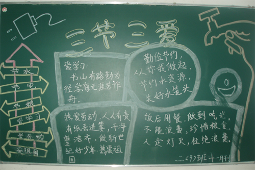现外象湖校区开展“三爱三节”主题黑板报评比活动